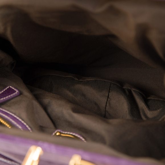 Miu Miu Purple Distressed Leather Frame Bag - Picture 7 of 10